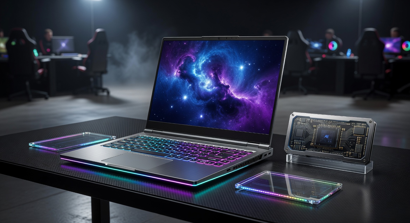 Nebula Blade X high performance gaming laptop with neon accents